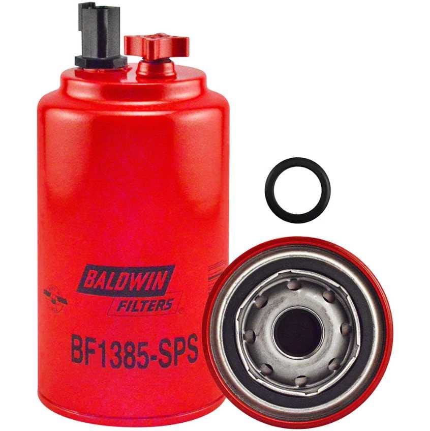 Baldwin BF1385-SPS Fuel/Water Separator Spin-On With Drain, Sensor Port And Reusable Sensor